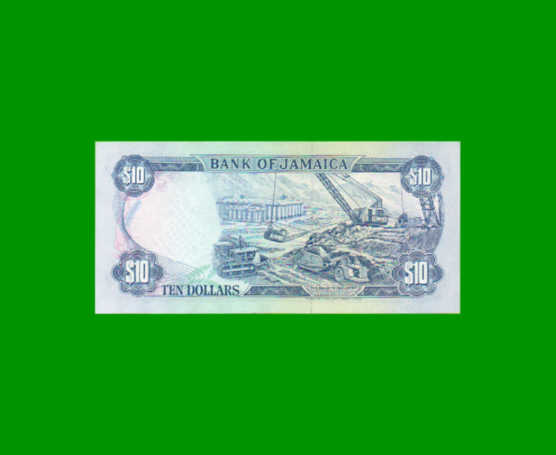 BILLETE DE JAMAICA 10 DOLARES, PICK 71d, ESTADO SIN CIRCULAR.- - Imagen 2