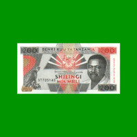 BILLETE DE TANZANIA 200 SHILLINGS, PICK 25b, AÑO 1993, ESTADO SIN CIRCULAR.-