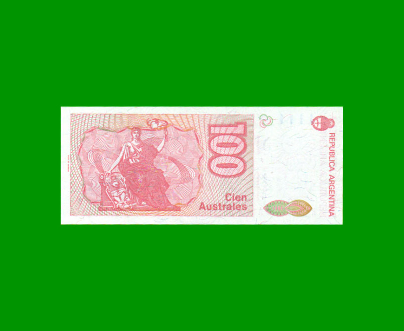 REPOSICION BILLETE DE 100 AUSTRALES, BOT 2848, ESTADO SIN CIRCULAR.- - Imagen 2