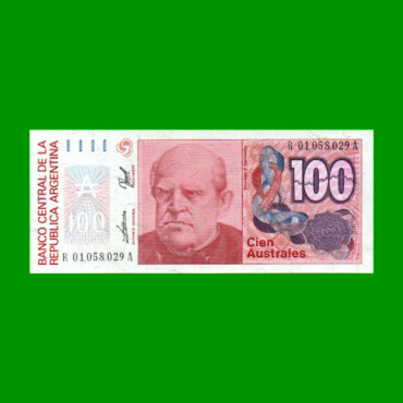 REPOSICION BILLETE DE 100 AUSTRALES, BOT 2848, ESTADO SIN CIRCULAR.-