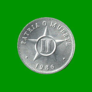 MONEDA DE CUBA 2 CENTAVOS, AÑO 1986, ESTADO NUEVA.-