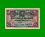 BILLETE DE MOZAMBIQUE 5 LIBRAS ESTERLINAS, PICK R32, AÑO 1934 ESTADO MUY BUENO+ .-