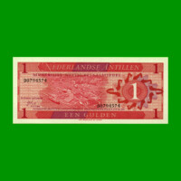 BILLETE DE ANTILLAS HOLANDESAS 1 GULDEN, PICK 20a, AÑO 1970, ESTADO SIN CIRCULAR.-