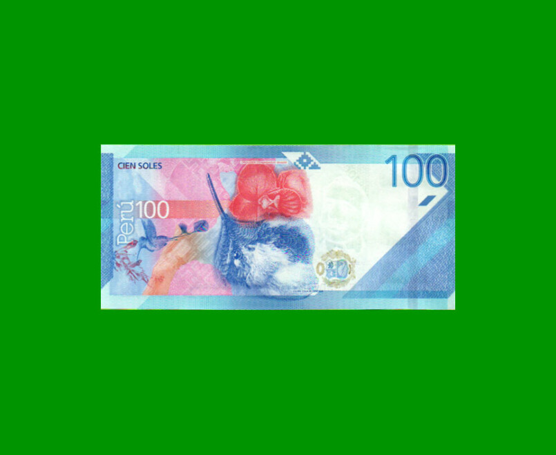 BILLETE DE PERU 100 SOLES, PICK NEW, AÑO 2019, ESTADO SIN CIRCULAR.- - Imagen 2