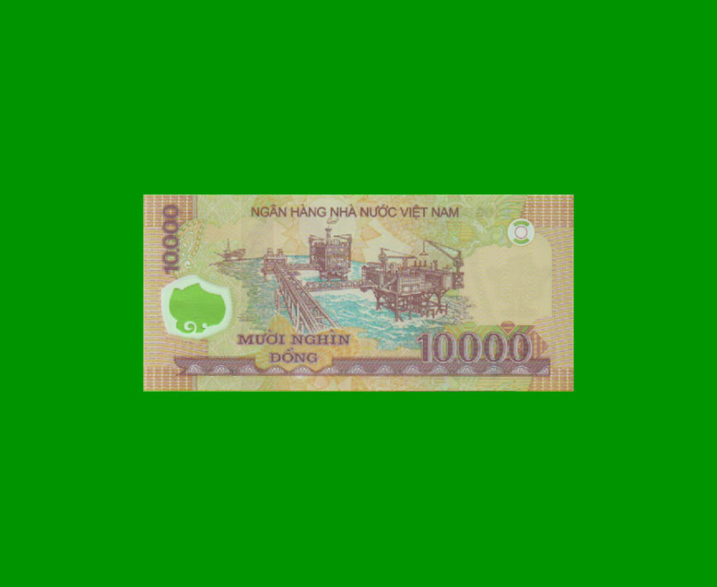 BILLETE DE VIETNAM 10.000 DONG, POLYMERO, PICK 119h, AÑO 2014, ESTADO SIN CIRCULAR.- - Imagen 2