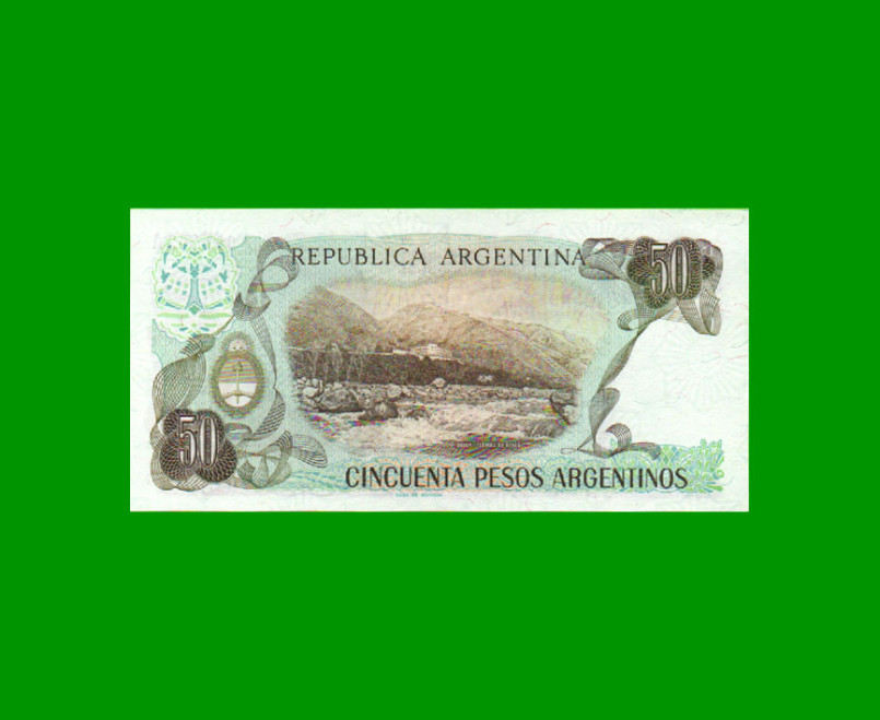 REPOSICION BILLETE PESOS ARGENTINOS $ 50,00, BOT 2620, ESTADO SIN CIRCULAR.- - Imagen 2