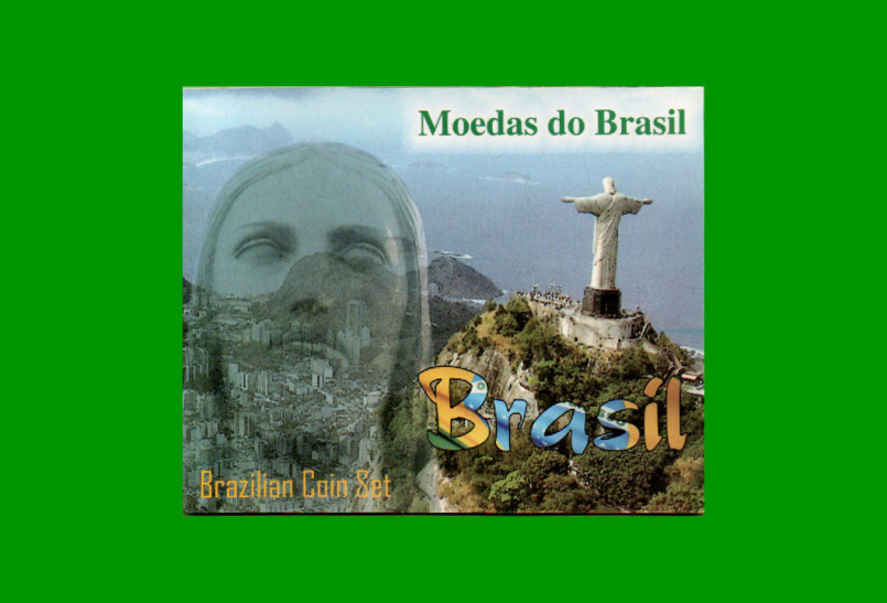 ALBUM LLENO DE BRASIL, SET DE (5) MONEDAS, AÑO 2004/ 2007, ESTADO NUEVO.-