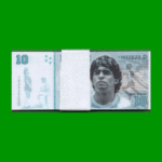 FAJO DE BILLETES DE DIEGO MARADONA, $10,00, AÑO 2020, FANTASIA, ESTADO SIN CIRCULAR.-