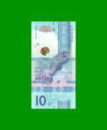 BILLETE DE ARUBA 10 FLORIN, PICK NEW, AÑO 2019, ESTADO SIN CIRCULAR.-