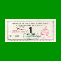 BONO MUNICIPALIDAD DE MIRAMAR DE ANSENUZA $ 1,00, AÑO EMISION 10/08/1995, ESTADO SIN CIRCULAR.-