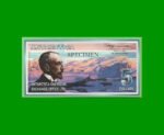 BILLETE DE ANTARTIDA 5 DOLARES, SPECIMEN, FANTASIA, AÑO 2001, ESTADO SIN CIRCULAR.-