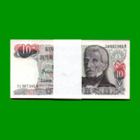 FAJO DE BILLETES PESOS ARGENTINOS $10,00, BOT 2614a, PICK 313, AÑO 1984, ESTADO SIN CIRCULAR.-