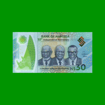 BILLETE DE NAMIBIA 30 DOLARES, POLYMERO, PICK 18, ESTADO SIN CIRCULAR.-