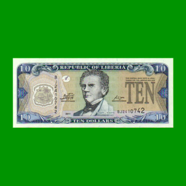 BILLETE DE LIBERIA 10 DOLARES, PICK 27f, AÑO 2011, ESTADO SIN CIRCULAR.-