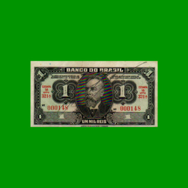 BILLETE DE BRASIL 1 MIL RIES, PICK 110B, AÑO 1923, ESTADO MUY BUENO+ .-