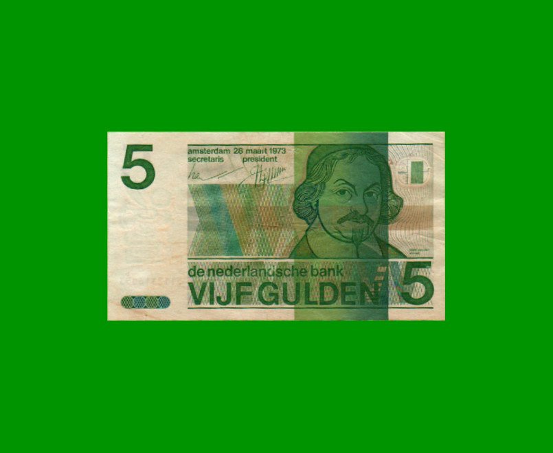 BILLETE DE HOLANDA 5 GULDEN, PICK 95, AÑO 1944, ESTADO MUY BUENO.-