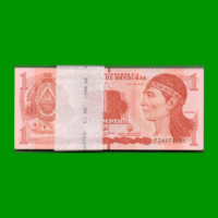 FAJO DE BILLETES DE HONDURAS 1 LEMPIRA, PICK NEW, AÑO 2019, ESTADO SIN CIRCULAR.-