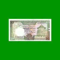 BILLETE DE SRI LANKA 10 RUPIAS, PICK 96c, AÑO 1989, ESTADO SIN CIRCULAR.-