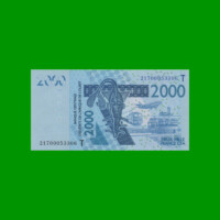 BILLETE DE AFRICA DEL OESTE - TOGO 2.000 FRANCOS, PICK 816T, ESTADO SIN CIRCULAR.-