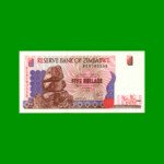 BILLETE DE ZIMBABWE 5 DOLARES, PICK 5a, ESTADO SIN CIRCULAR.-