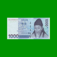 BILLETE DE COREA DEL SUR 1.000 WON, PICK 54, INCLUYE BLISTER DE PRESENTACION, ESTADO SIN CIRCULAR.-