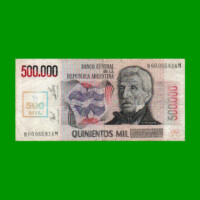 REPOSICION BILLETE DE 500.000 AUSTRALES TRANSITORIOS, BOT 2898, ESTADO BUENO.-
