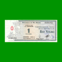 BONO DE RIO NEGRO $ 1,00, EC 374, AÑO 1995, ESTADO EXCELENTE.-