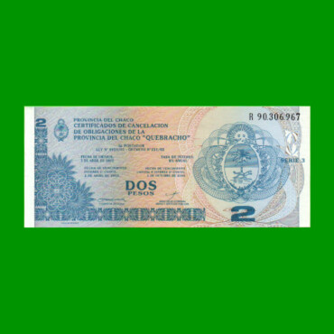 BONO REPOSICION DE CHACO $ 2,00, EC 244R, ESTADO SIN CIRCULAR.-