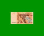 BILLETE DE GUINEA BISSAU 500 FRANCOS, PICK 919Se, AÑO 2016, ESTADO SIN CIRCULAR.-