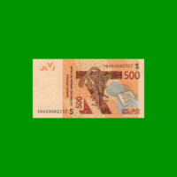 BILLETE DE GUINEA BISSAU 500 FRANCOS, PICK 919Se, AÑO 2016, ESTADO SIN CIRCULAR.-
