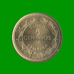 MONEDA DE HONDURAS 5 CENTAVOS, AÑO 1999, ESTADO NUEVA.-
