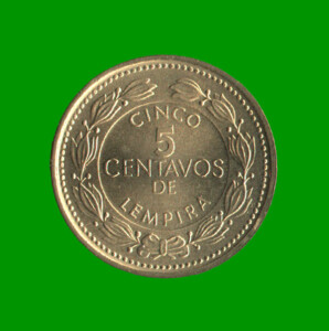 MONEDA DE HONDURAS 5 CENTAVOS, AÑO 1999, ESTADO NUEVA.-