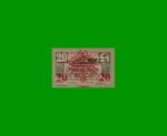 BILLETE DE AUSTRIA NOTGELD CIUDAD DE IGLS TISOL 20 HELLER, ESTADO MUY BUENO+ .-