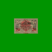 BILLETE DE AUSTRIA NOTGELD CIUDAD DE IGLS TISOL 20 HELLER, ESTADO MUY BUENO+ .-