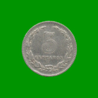 MONEDA DE ARGENTINA, M$N 2DA CIRCULACION, 0,05 CTVOS, AÑO 1924, ESTADO USADA.-