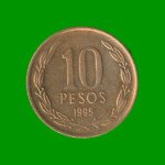 MONEDA DE CHILE 10 PESOS, AÑO 1995 , ESTADO USADA.-