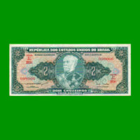 BILLETE DE BRASIL 2 CRUZEIROS, PICK 157Aa, AÑO 1956, ESTADO EXCELENTE.-