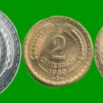 CHILE SET DE CINCO MONEDAS 1/2, 1, 2, 5 Y 10 CENTIMOS, AÑO 1962/ 1965, ESTADO NUEVAS.-