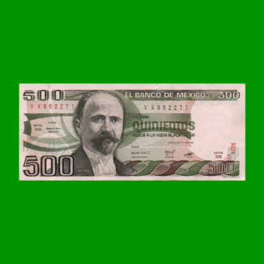 BILLETE DE MEXICO $ 500,00 PICK 75a, AÑO 1981, ESTADO EXCELENTE.-