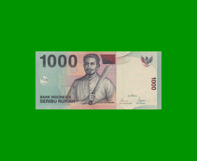 BILLETE DE INDONESIA 1.000 RUPIAS, PICK 141f, AÑO 2000/2005, ESTADO SIN CIRCULAR.-