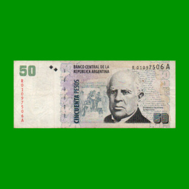 REPOSICION BILLETE CONVERTIBLE SEGUNDO DISEÑO $ 50,00, BOT 3613, ESTADO BUENO+ .-