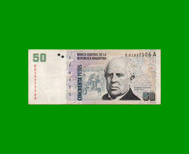 REPOSICION BILLETE CONVERTIBLE SEGUNDO DISEÑO $ 50,00, BOT 3613, ESTADO BUENO+ .-