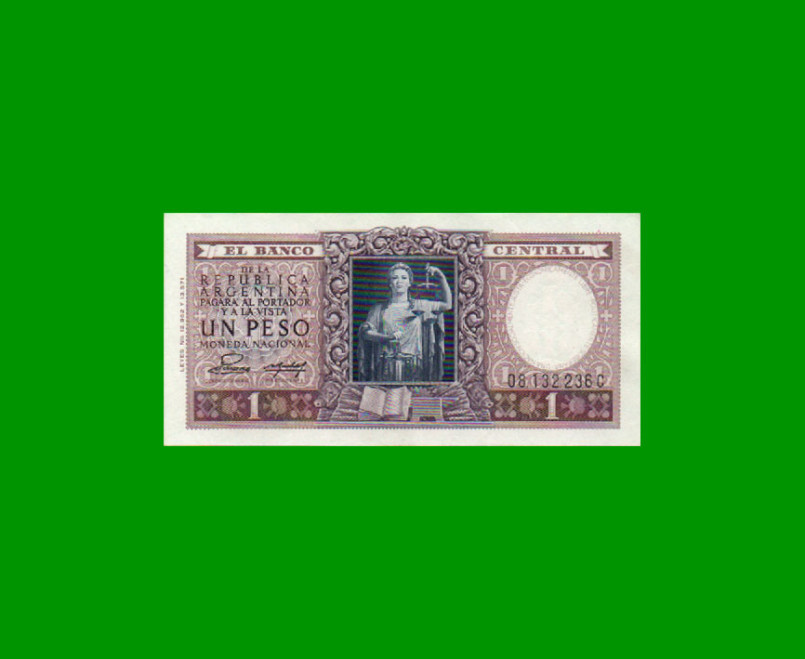 MONEDA NACIONAL $ 1,00, BOT 1913, AÑO 1954, ESTADO EXCELENTE+ .-