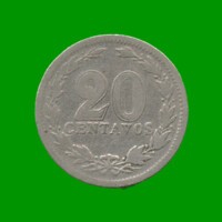 MONEDA DE ARGENTINA, M$N 2DA CIRCULACION, 0,20 CTVOS, AÑO 1924, ESTADO USADA.-