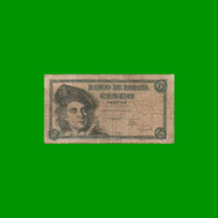 BILLETE DE ESPAÑA 5 PESETAS, PICK 136, AÑO 1948, ESTADO BUENO.-