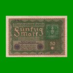 BILLETE DE ALEMANIA 50 MARCOS, PICK 66, AÑO 1919, ESTADO MUY BUENO- .-