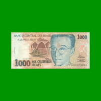 BILLETE DE BRASIL 1.000 CRUZEIROS REALES, PICK 240, AÑO 1993, ESTADO MUY BUENO.-