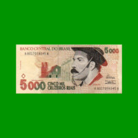 BILLETE DE BRASIL 5.000 CRUZEIROS REALES, PICK 241, AÑO 1993, ESTADO EXCELENTE+ .-