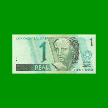 BILLETE DE BRASIL 1 REAL, PICK 243a, AÑO 1994, ESTADO EXCELENTE+ .-