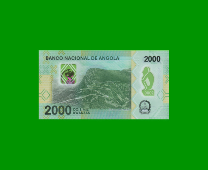 BILLETE DE ANGOLA 2.000 KWANZAS, POLYMERO, PICK 163, AÑO 2020, ESTADO SIN CIRCULAR.- - Imagen 2